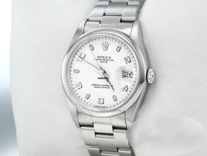 Thumbnail von Rolex Oyster Perpetual Date 34mm Edelstahl 15200 2003 Damen Herren Stahl Stainless Steel Oyster-band Chronometer White Dial
