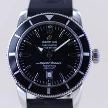  Breitling Superocean Heritage 46 46mm Automatic Black Stahl Milanaise Rubber 