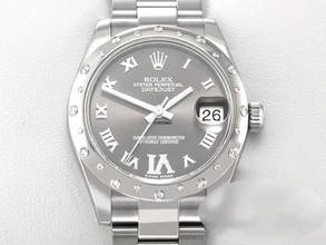 Thumbnail von Rolex Datejust 31 31mm 178344 2012 Lc100 Stahl Weissgold 750 Diamanten