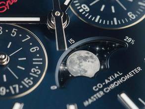 Thumbnail von Omega Speedmaster Moonphase Ref.304.33.44.52.03.001 2025 Full Set Ungetragen Speedmaster Moonphase Krokoleder Faltschließe