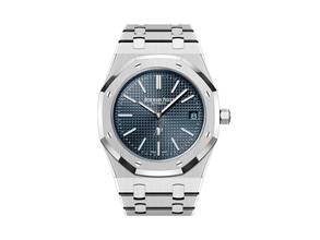 Thumbnail von Audemars Piguet Royal Oak Jumbo 16202st Jumbo Blue Dial New Full Set. New 2024