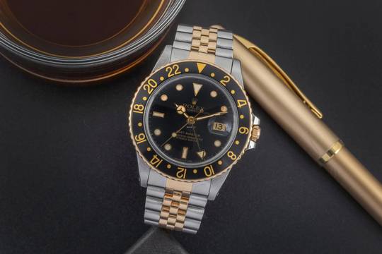  Rolex GMT-Master Stahl / Gold Automatik Herrenuhr Oyster Perpetual Ref. 16753 