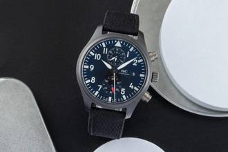 Thumbnail von IWC Fliegeruhr Chronograph Top Gun Pilot Top Gun Ceramic Automatik Herrenuhr Ref. IW389001 B&P