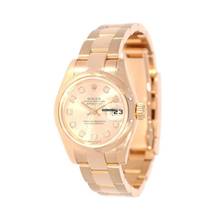 Thumbnail von Rolex Lady-Datejust Damenarmbanduhr Lady Datejust mit Diamantzifferblatt Automatik 179165 aus 750 Rosegold Fullset