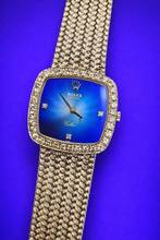  Rolex Cellini 18 Karat Weißgold Rolex Cellini Skylight Herrenuhr mit orig Brilantbesatz 30 x 29 mm blaues Degradee Blatt im Traumzustand 