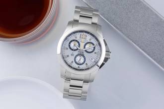 Thumbnail von Longines Conquest Chronograph Stahl Quarz Ref. L3.700.4.78.6 Box & Papiere 2023