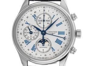 Thumbnail von Longines Master Collection Chronograph Mondphase Ref.L2.773.4.71.2 2025 Full Set Ungetragen Master Collection Chronograph Mondphase Krokoleder Faltschließe