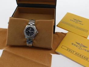Thumbnail von Breitling Colt Oceane II Damenuhr mit schwarzem Zifferblatt 33 mm wie Neu. original Papiere TOP