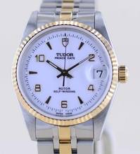 Thumbnail von Tudor Prince Oysterdate 32mm Lady white roman Dial Stahl-Gold selten NOS ungetragen