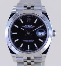 Thumbnail von Rolex Datejust 41 black Dial B+P 126300 Jubiléband Top Klassiker
