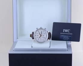 Thumbnail von IWC Portofino Chronograph Golden Hands silver Dial Dresswatch 42mm B+P Top