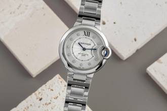 Thumbnail von Cartier Ballon Bleu 33mm Diamant Zifferblatt Stahl Gold Automatik Ref. WE902074