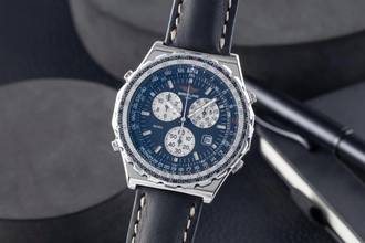  Breitling Jupiter Pilot Navitimer Edelstahl Quarz Herren Ref. 80975 Papiere 1998 