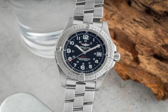  Breitling Colt Quartz Chronometer 41 Black Dial Edelstahl Quarz Herrenuhr Ref. A74380 