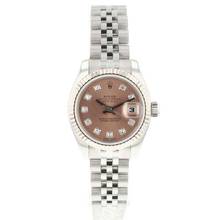  Rolex Lady-Datejust 26 Steel Jubilee Pink Diamond Dial 