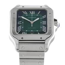  Cartier Santos de Cartier Green Dial Ref.WSSA0062 