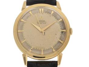 Thumbnail von Omega Classic Türler Vintage Ref.2849 1953 original Box sehr gut Vintage Türler Vintage 18kt Gelbgold Krokoleder