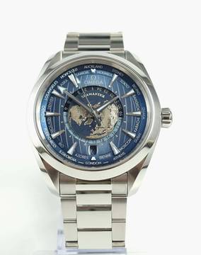  Omega Seamaster Aqua Terra Worldtimer Summer Blue Unworn , Full Set 