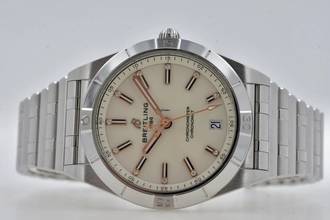  Breitling Chronomat 36 Silver Diamond Dial A10380101A2A1 