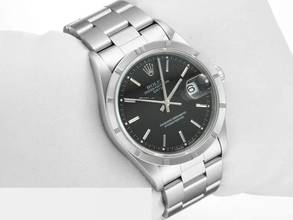  Rolex Lady-Datejust Date Edelstahl 34mm Edelstahl 15210 2006 Damen Herren Datejust Stahl Stainless Steel Oyster-band Chronometer Black Dial 