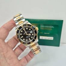  Rolex Submariner Date Ouro & Aço 41mm Black Dial Automático Completo 
