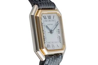 Thumbnail von Cartier Ceinture Stahl / Gold Handaufzug Damenuhr Ref. 7821