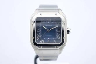 Cartier Santos Blue Dial Like New 40MM Box+Papers WSSA0030 2021 