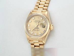 Thumbnail von Rolex Lady-Datejust Gelbgold 750 Diamanten 1991 Automatik Gold Damen