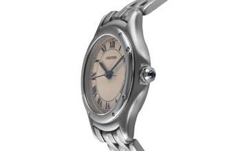Thumbnail von Cartier Cougar Stahl Quarz Roman Dial Damenuhr Ref. W35001F5 Klassiker