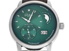 Thumbnail von Glashütte Original PanoMaticLunar Ref.1-90-02-13-32-62 2026 Full Set Ungetragen PanoMaticLunar Mondphase Green Dial Faltschließe
