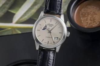 Thumbnail von Glashütte Original Senator Panoramadatum Stahl Automatik Herrenuhr Ref. 39-41-04-12-04