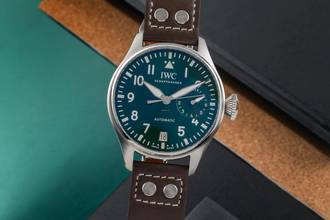 Thumbnail von IWC Große Fliegeruhr Big Pilot Stahl Automatik Green Dial Herrenuhr Ref. IW501015 NP. 13900 