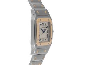 Thumbnail von Cartier Santos Galbée GM Großes Modell Ref.1566 1998 Box&Beschreibung sehr gut Vintage Santos Galbee GM großes Modell