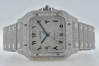 Thumbnail von Cartier Santos de Cartier Large WSSA0018 2021 Iced Out Diamonds Diamanten