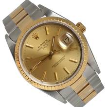Thumbnail von Rolex Oyster Perpetual Date 15223 champagne dial Full Set TOP Condition