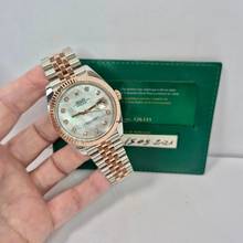 Thumbnail von Rolex Datejust 41 41mm Ouro Rosé & Aço & Diamantes & Madrepérola Automático Completo
