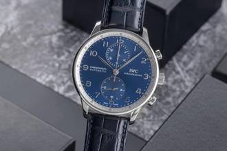 Thumbnail von IWC Portugieser Chronograph Laureus Chronograph Automatik Stahl Ref IW371432 Limitiert B&P