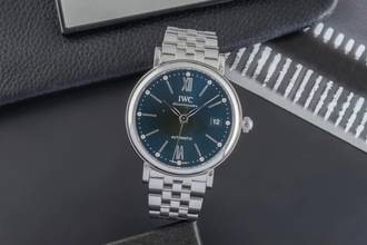 Thumbnail von IWC Portofino Automatic Green Diamonds Dial Edelstahl Automatik Herrenuhr Ref. IW458602