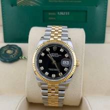  Rolex Datejust 36 Steel Gold - Black Diamond - like New - Fullset - 2021 