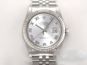 Thumbnail von Rolex Datejust 36 36mm 16234 2000 Stahl Weissgold 750 Gold Damen Herren Stainless Steel Jubilé-band Chronometer Oyster Silver Dial