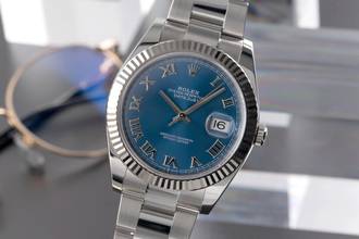 Thumbnail von Rolex Datejust 41 Stahl / Weissgold Automatik Blue Roman Dial Herren Ref. 126334