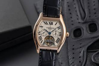Thumbnail von Cartier Tortue Tourbillon Monodrücker Chronograph XL 18k W1548151