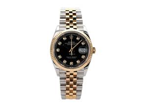 Thumbnail von Rolex Datejust 36 Oystersteel / Gelbgold Ref. 126233 Schwarz Diamant Jubile-Band