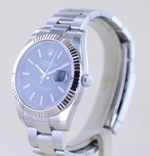 Thumbnail von Rolex Datejust 41 Stahl White Gold black Dial Oysterband B+P 126334 Top