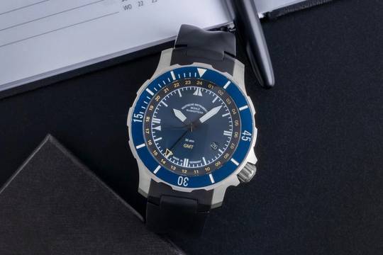  Mühle Glashütte Seebataillon GMT Titan Automatik Herrenuhr Ref. M1-28-62 KB B&P 