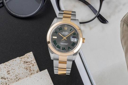  Rolex Datejust 41 Wimbledon Stahl / Gold Oyster Perpetual Ref. 126303 B&P 2021 