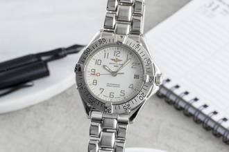  Breitling Colt Automatic 300M Automatik Datum White Dial Edelstahl Herrenuhr Ref. A17035 