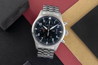 Thumbnail von IWC Fliegeruhr Chronograph Stahl Automatik Herrenuhr Ref. IW377704 B&P 2018