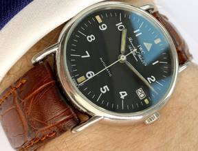  IWC Portofino Automatic Serviced (400e) Portofino Military Automatic Black Military Dial ref 3513 3513 