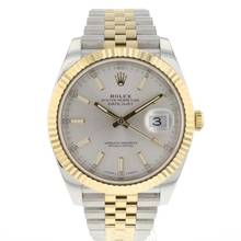  Rolex Datejust 41 Steel/Gold Jubilee Fluted Silver Dial 